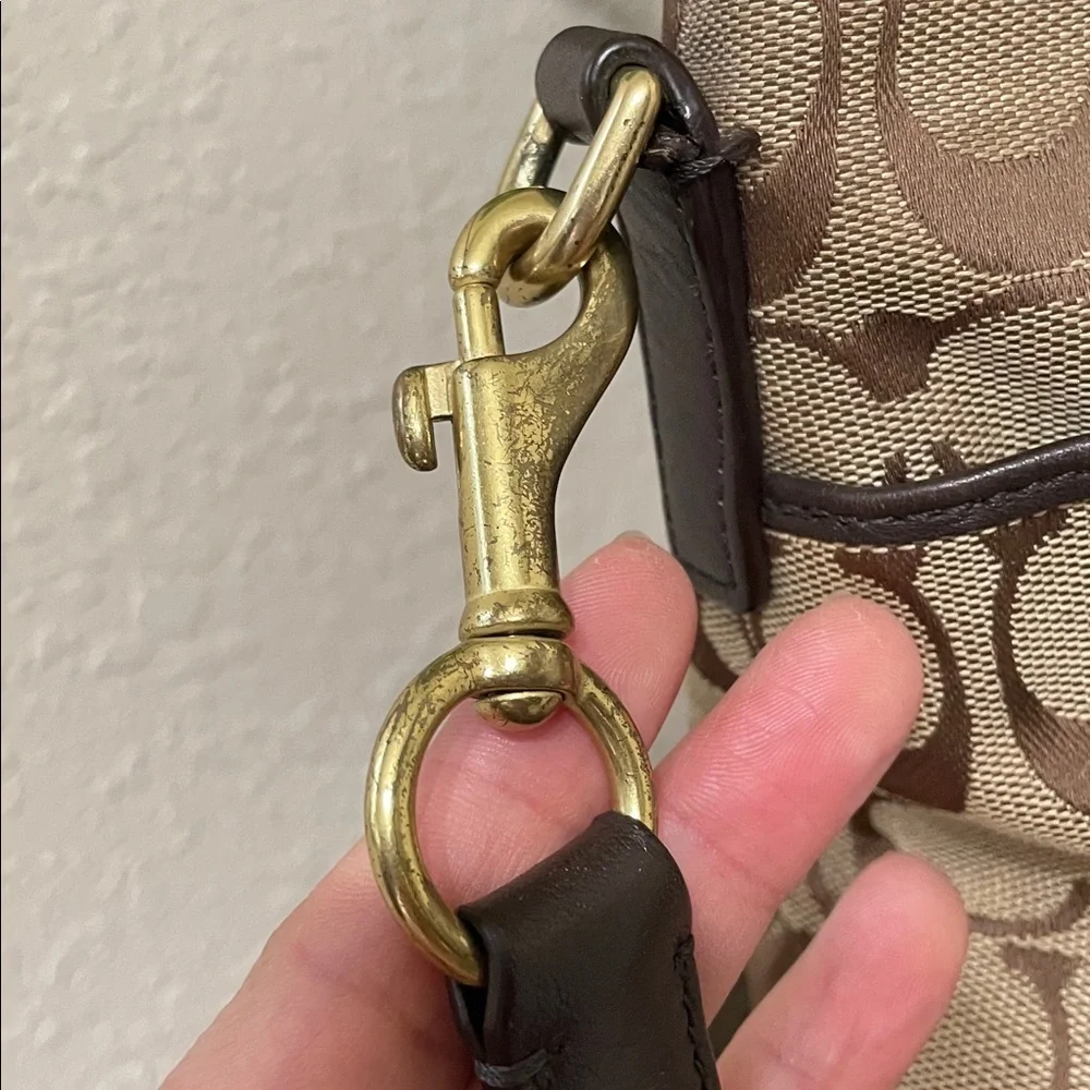 Coach Brown and Teal Crossbody Bag - Picture 4 of 12